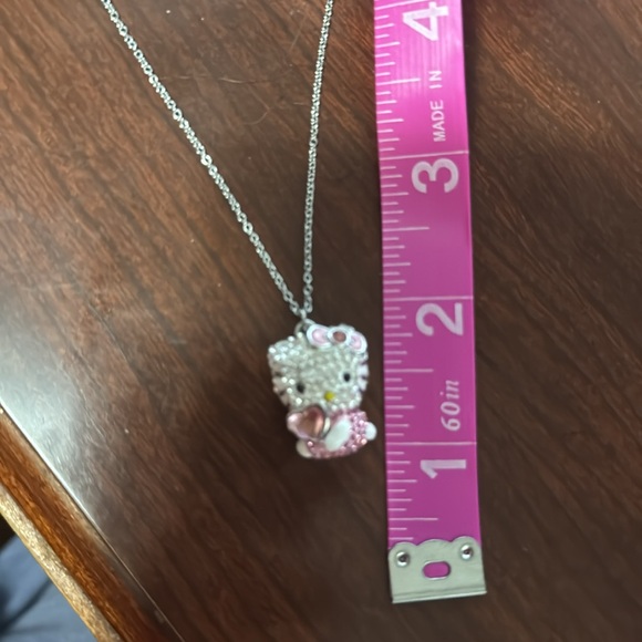 New Hello Kitty Pendant Necklace Oh So Pretty with Swarovski Crystals - Picture 3 of 5